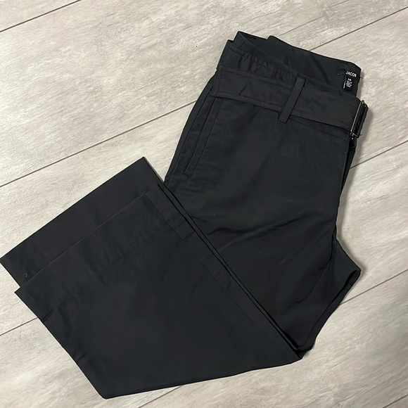 JACOB Wide Leg Crop Pant Cotton Nylon with Belt - Picture 6 of 9